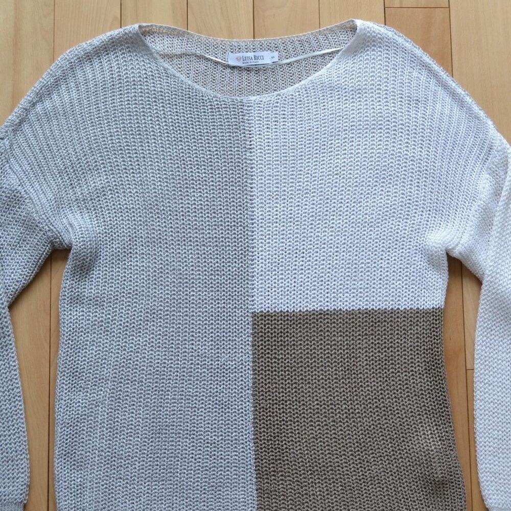 Luisa Ricci Color Block Sweater Size Small - Picture 2 of 4